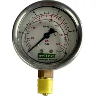   Irritec nyomásmérő óra glicerines 10bar 1/4"KM rozsdamentes