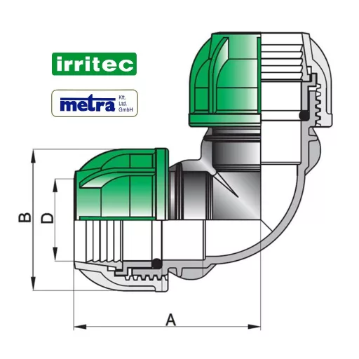 Irritec Tok-Tok könyök 32 x 32